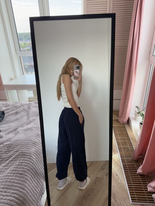 Джогери темно сині жіночі Xs на флісі. Спортивні штани