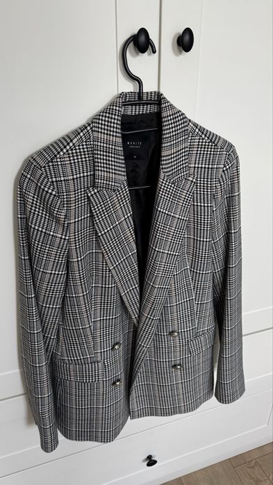 Marynarka szara krata casual elegancka Mohito XS