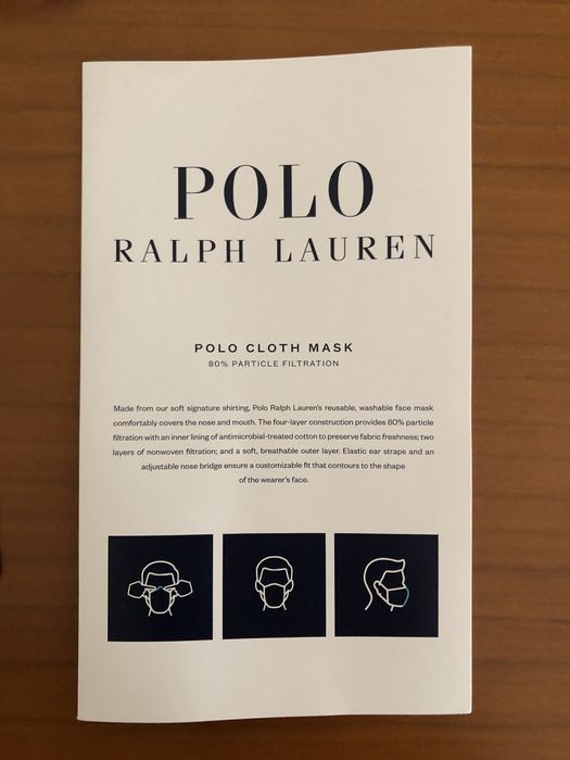 Mascara covid da Polo Ralph Lauren
