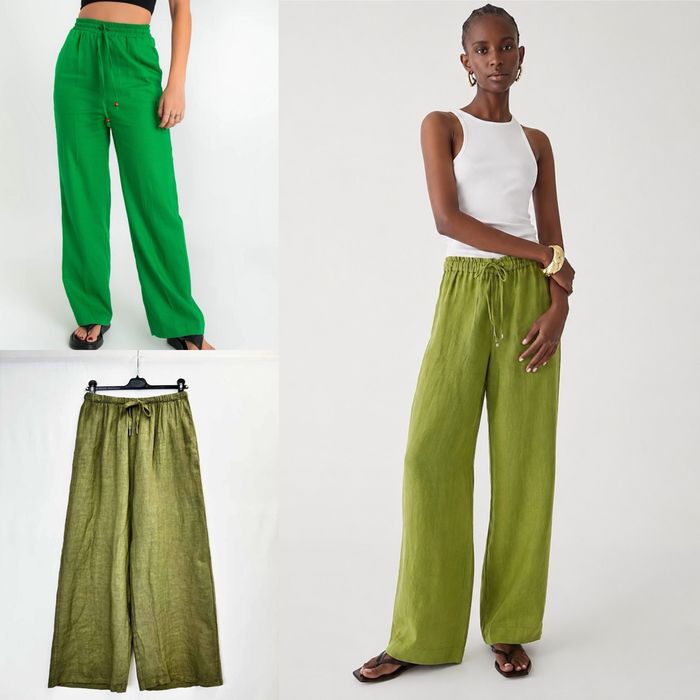 Лляні брюки Zara штани льон