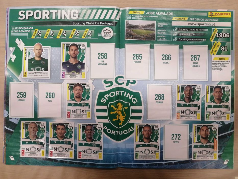 Caderneta Futebol 2019-20 - Panini [Incompleta]