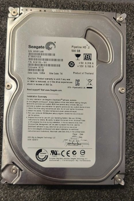 Жорсткі диски HDD 3.5" SATA: Toshiba 2TB, DT01ACA200)  Seagate 1TB, ST1000DM010) ​Western Digital Caviar Green 500GB (WD5000AADS) для ПК