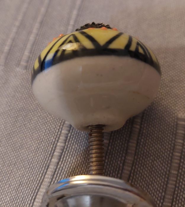 Gałki ceramiczne boho do szafki 3 sztuki