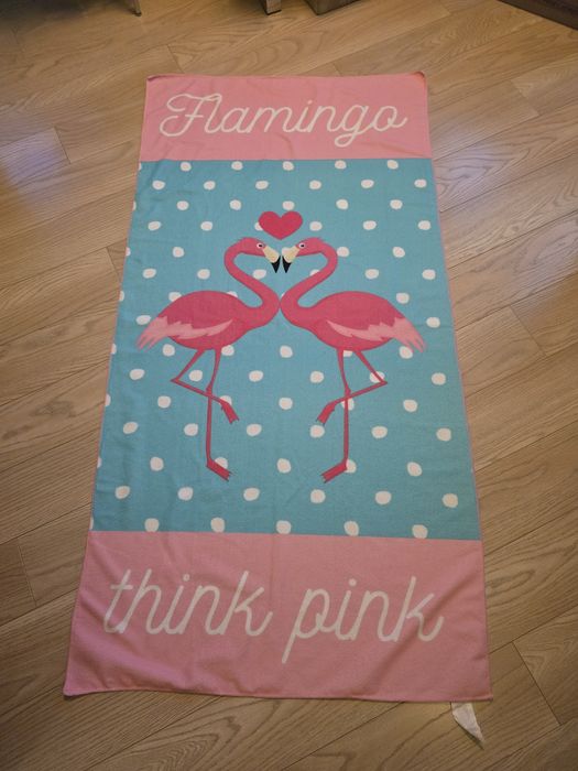 Duży Ręcznik plażowy z flamingami