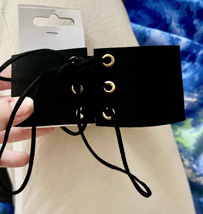 Готичний чорний бархатний чокер на шию