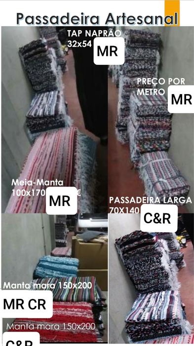 Passadeiras de trapos feitas com trapilho passadeira artesanal