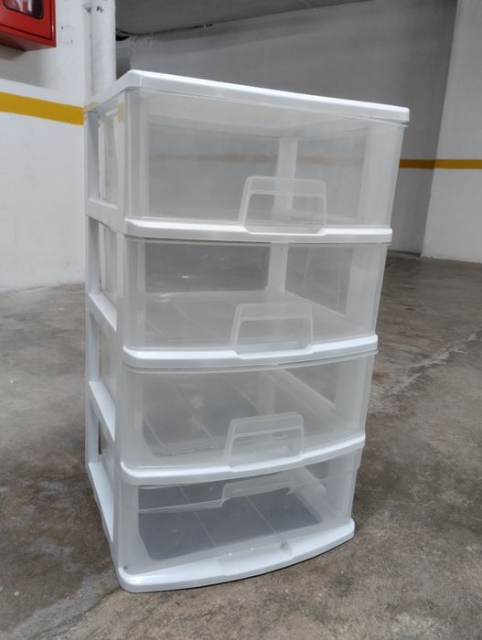 Móvel de plástico de 4 gavetas