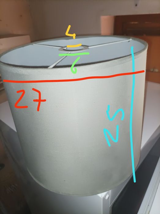 Abajur cinzento para candeeiro