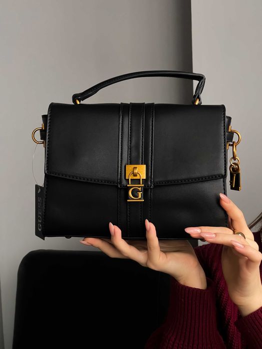 Женская сумка Guess Ginevra Logo Elite кросс боди Гесс черный