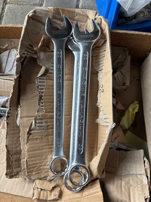 Klucze płasko-oczkowe STALCO Chrome Vanadium 23-32mm NOWE