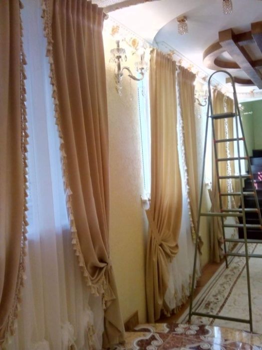 Стирка штор, чехлов на мебель