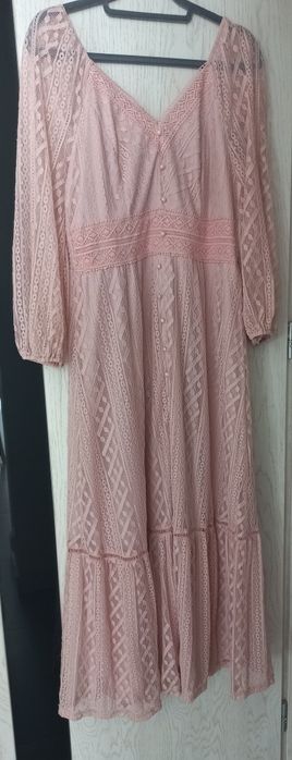 Śliczna sukienka weselna koronkowa L/XL