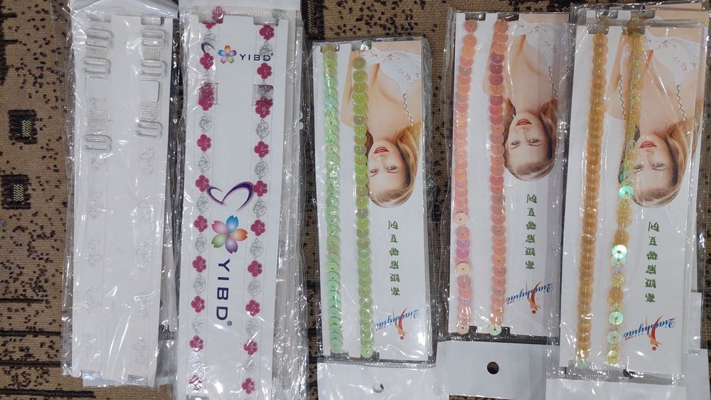 Бретельки для бюстгальтера камінчи 5 парки, бусинки