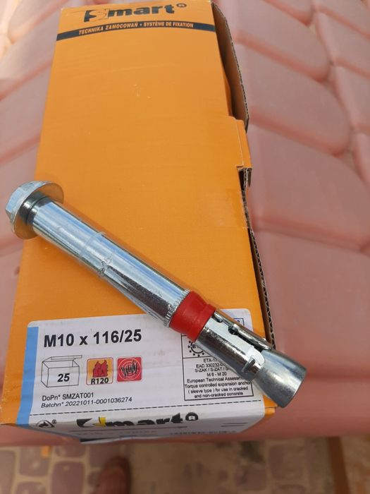 Kotwy mechaniczne dyble M10×116/25