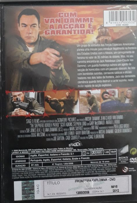 DVD Fronteira Explosiva Van Damme