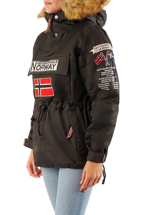 Куртка дитяча Geographical Norway чорна 7-9 років