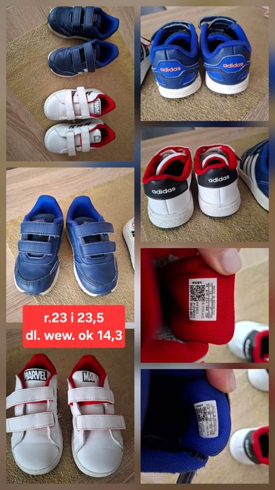 2 x  Adidasy Adidas r. 23 i 23,5