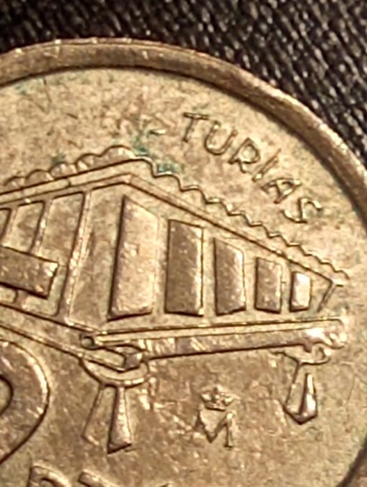 5 pesetas Espanha 1995 - Astúrias - Com erro - Soberba