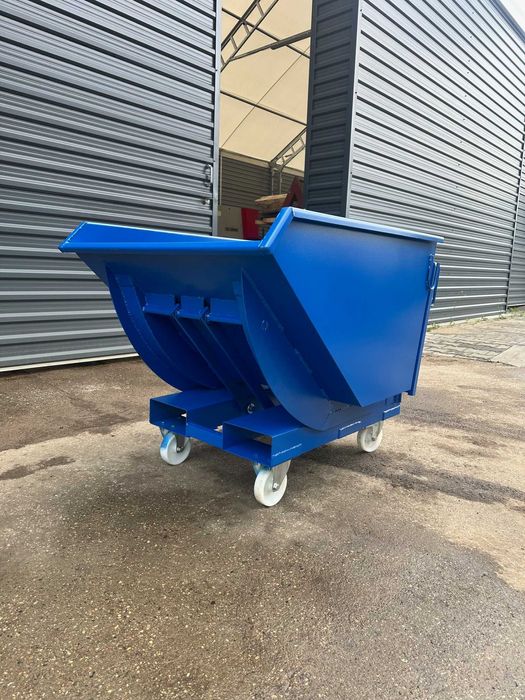 Kontener samowyładowczy 0,3 m3, mulda, pojemnik, koleba na złom.