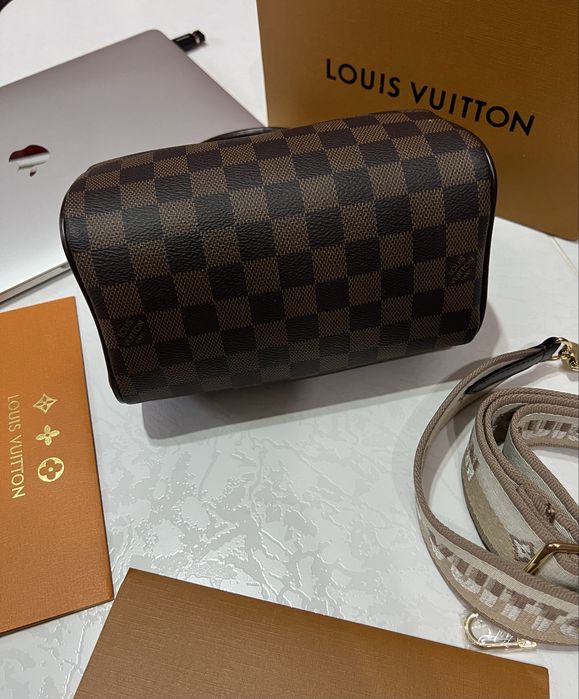 Сумка LV Louis Vuitton Speedy Damier Ebene Луи Виттон премиум