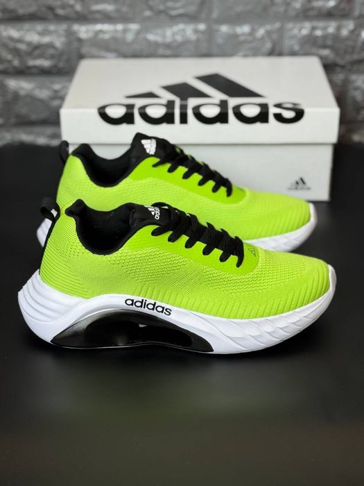 ADIDAS Ярко зеленые мужские кроссовки сетка 40-45