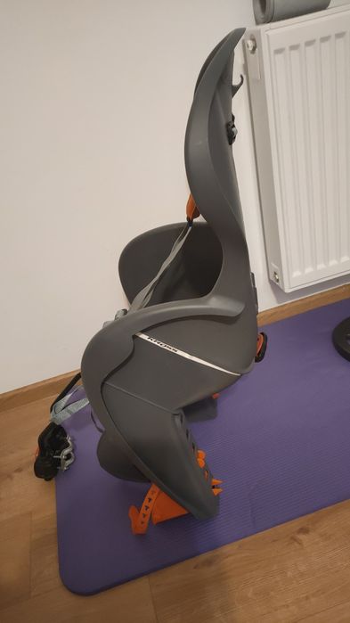 Fotelik rowerowy Polisport KROSS Wallaroo – Szaro - pomarańczowy