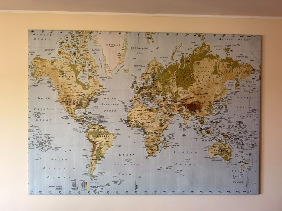 Tela Grande Mapa Mundo