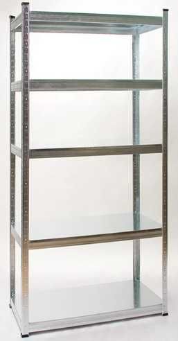 Стеллаж из оцинкованного профиля на 5 полок 180х90х40 см.