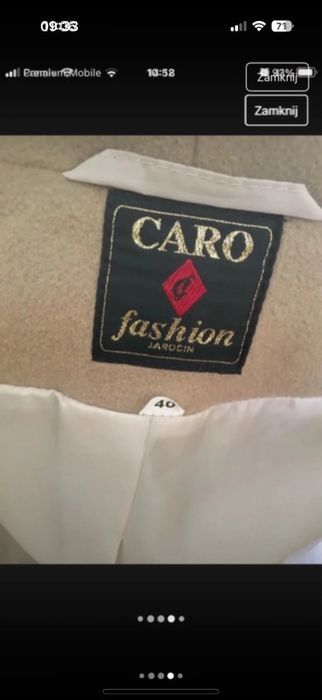 Caro kurtka/grubszy żakiet z wełną i kaszmirem beżowy r.40