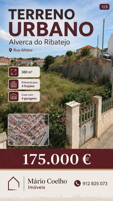 TERRENO URBANO EM ALVERCA – PROJETO PARA PRÉDIO