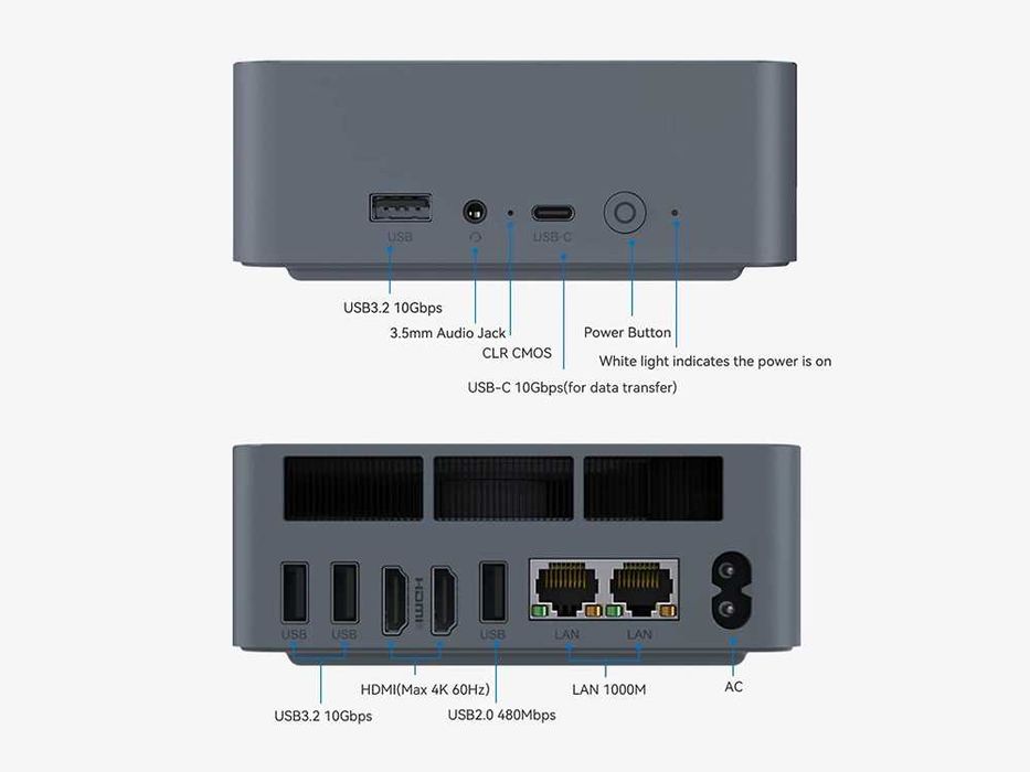 Beelink EQi12 Intel Core i5-1235U 32GB RAM 500GB NVMe - Новинка!