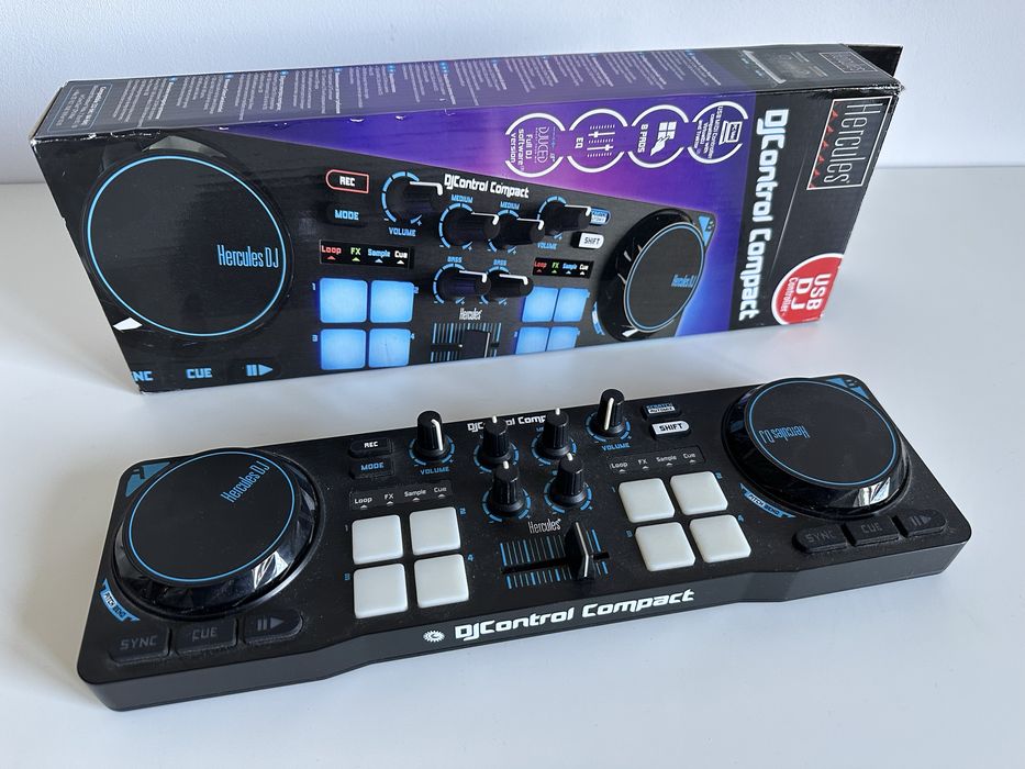Hercules DJControl Compact kontroler DJ USB stan idealny komplet