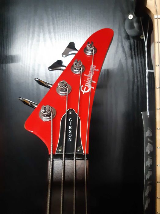 Gitara Basowa  Gibson Epiphone Rock Bass Red Vintage 1988