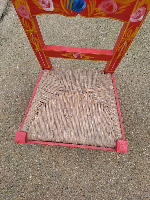 Cadeirinha pintada mão alentejana