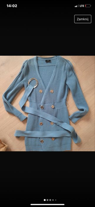 Elisabetta franchi sukienka z dzianiny