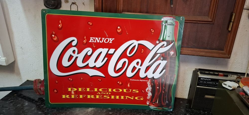 Chapa publicitária da coca cola