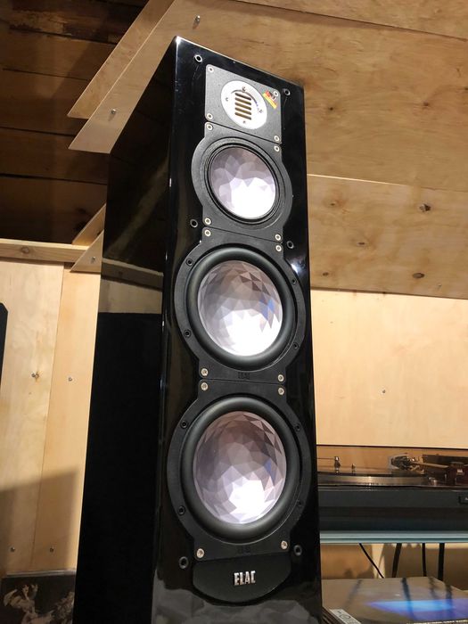 Kolumny podłogowe Elac FS 249 Jet III Top stan black piano połysk