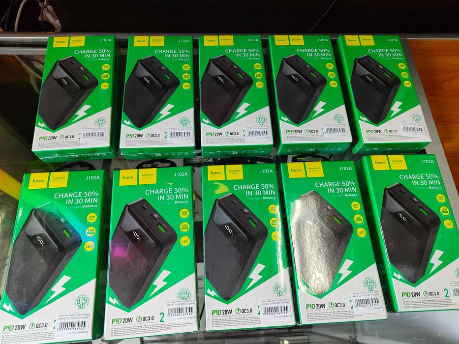 Повербанк Hoco J102A 20000 mAh 20W швидка зарядка чорний
