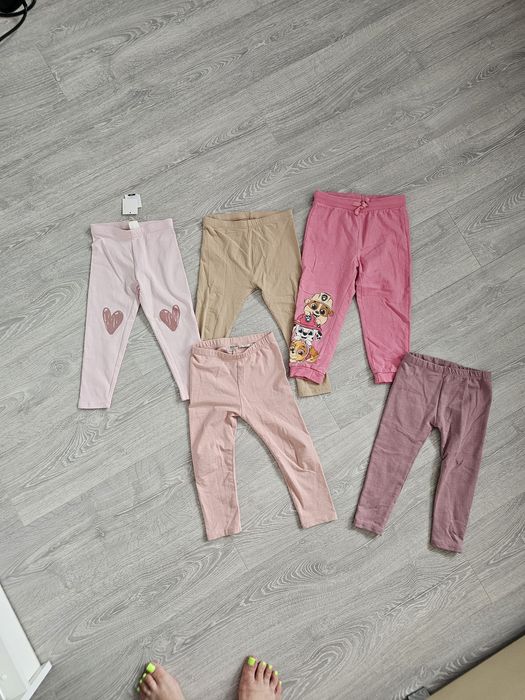 Legginsy 98 paka ubranek 98 Legginsy dla dziewczynki