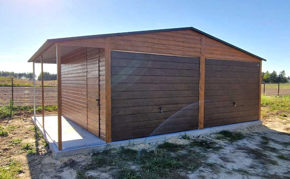 Garaż Blaszany 6m na 6m Premium Garaż blaszak Garaże blaszane 6x6 7x6 8x6 9x6 Producent !!!
