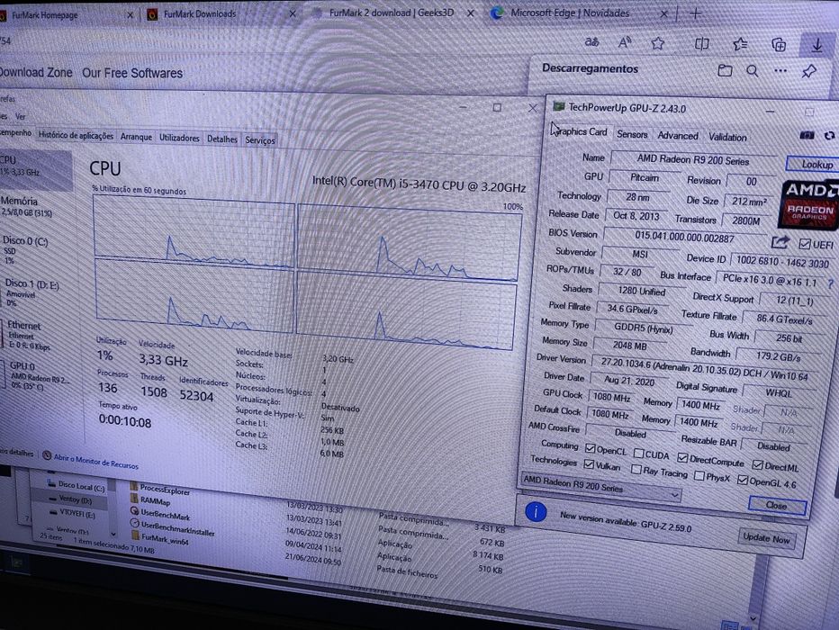 PC gaming Lenovo i5 4570 AMD  5770HD,8 gb  240gb +500hdd