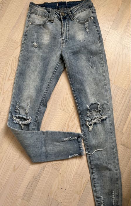 Spodnie dżinsowe XS skinny rurki vintage jeansy