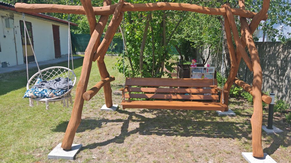 Huśtawka dębowa -Grube bale- Transport-Najtaniej