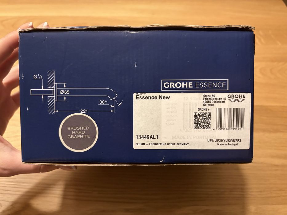 Grohe Essence wylewka wannowa brushed hard graphite 13449AL1