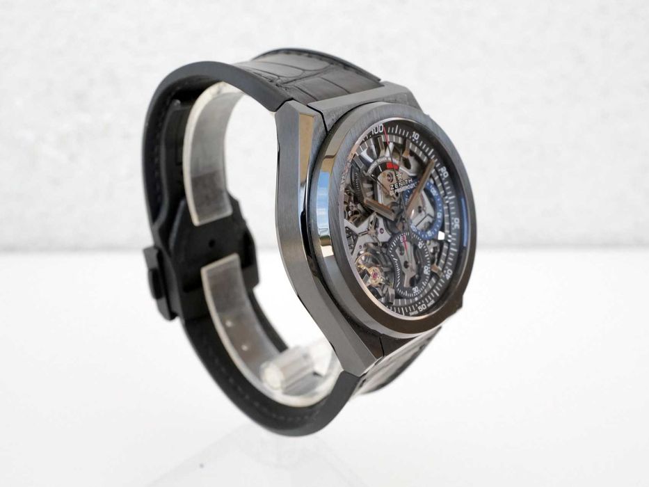 Zenith Defy El Primero 21 Black Ceramic Chronograph Skeleton Dial 44