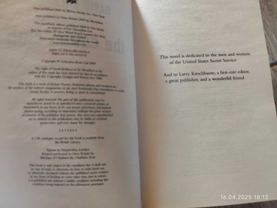 The Camel club baldacci D.