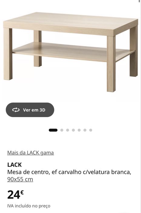 Lack ikea mesa de apoio retangular
