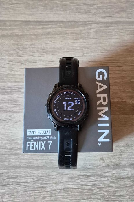 Годинник Garmin Fenix 7 Sapphire Solar (новий ремінь в подарунок)