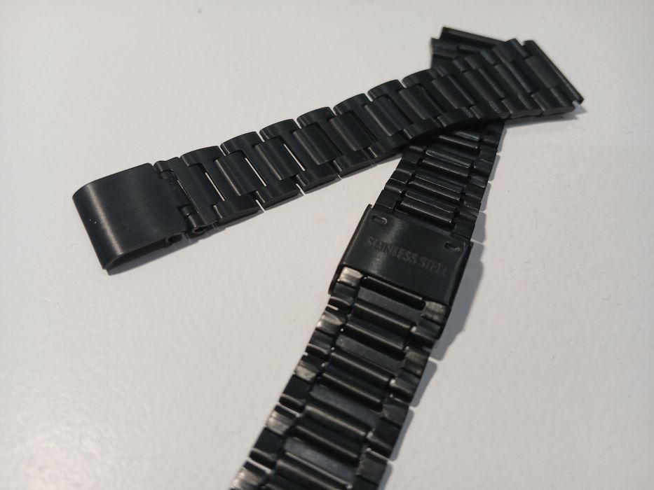 Czarna metalowa  bransoleta do Casio 18mm