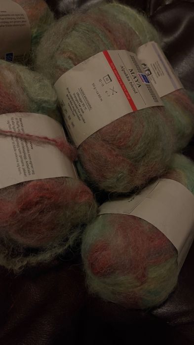 Якісна мультиколор вʼязальна пряжа нитка Maya Норвегія альпака акрил